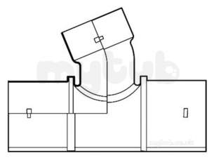 Wavin Civils -  100d207 D/s Unequal Junction 67 1/2