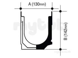 Channel Drainage -  Wavin Polychannel 100sk022 0.5m Junc