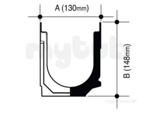 Channel Drainage -  Wavin Polychannel 100sk030 1m Slope