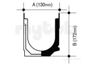 Channel Drainage -  Wavin Polychannel 100sk070 1m Slope