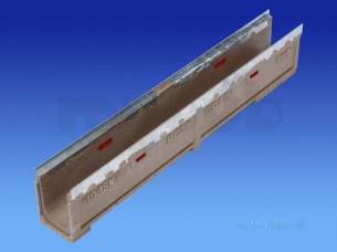 Channel Drainage -  Wavin Polychannel 100sk101 1m Flat