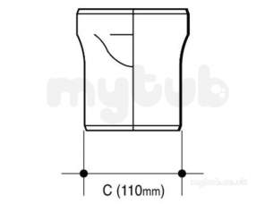 Channel Drainage -  Wavin Black Plastic Pvc Outlet 110mm Rnd
