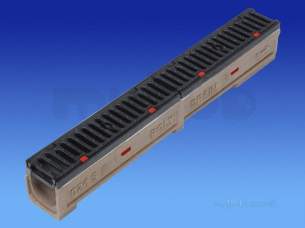 Channel Drainage -  Wavin Polychannel 100sks201 1m Flat