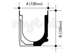 Channel Drainage -  Wavin Polychannel 100sks030 1m Slope