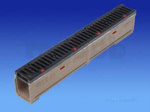 Channel Drainage -  Wavin Polychannel 100sks101 1m Flat