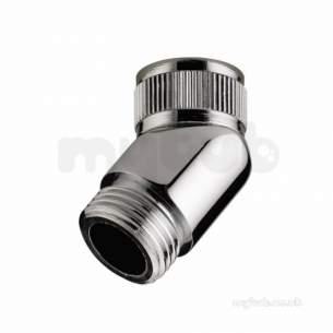 Twyfords Commercial Brassware -  Shower Hose Angled Connector 1/2inch Bsp Xs0045cp