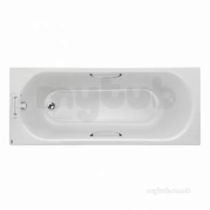 Acrylic Baths and Panels -  Opal 1700x700 2t Inc Chrome Plated Grips And Tread Ol8822wh