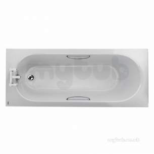 Acrylic Baths and Panels -  Opal 1700x700 2t Inc Grip 130l And Tread Ol8122wh