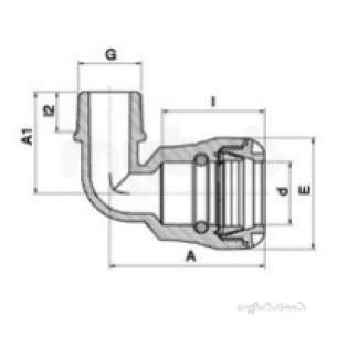 Plasson Pushfit -  Plassone 25 X 1/2 Inch Elbow X Male Iron Outlet 1085