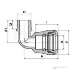 Plasson Pushfit -  Plassone 25 X 1/2 Inch Elbow X Male Iron Outlet 1085