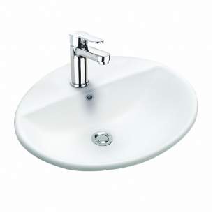 Twyford Mid Market Ware -  E100 E14561 Vanity 550 Washbasin 1th