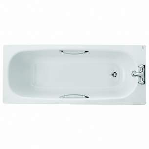 Twyford Celtic Baths -  Celtic Bs1422wh 1500mm Two Tap Holes Plain Tg Bath