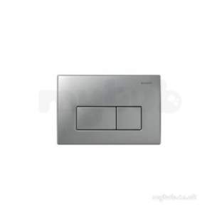 Geberit Commercial Sanitary Systems -  Kappa50 Dual Flush Plate Brushed S/steel