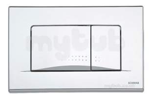 Fluidmaster Schwab -  Schwab Dots Duo Flush Plate Gloss Chrome