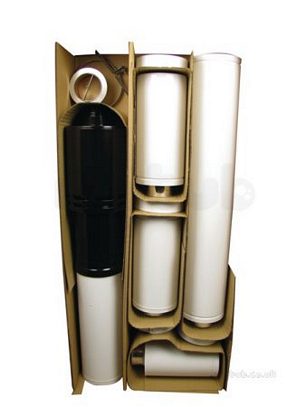 Grant Uk Oil Boilers -  Vtk0690200 White White System 3m Internal Vertical Balanced Flue Kit 26-70 Kw