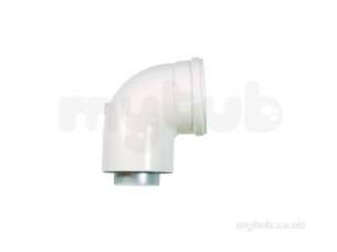 Baxi Domestic Gas Boilers -  Mltft 90 Deg Fl/bend 70/110mm O/d Dim