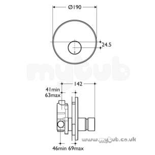 Armitage Shanks Commercial Sanitaryware -  Armitage Shanks Avon 21 Built-in Self Closing Non-mixing Shower Valve B8266aa