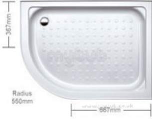 Coram Waterguard Shower Trays -  Coram 1200 X 900 2u R O/quad Tray 2-p Oe