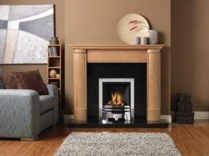 Katell Surrounds Hearths Mantels -  Katell Alderley 52 Inch Solid Timber Nat Oak
