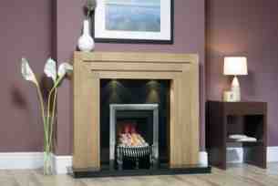 Katell Surrounds Hearths Mantels -  Katell Roth 50 Inch Timber Nat Oak Cw Lights