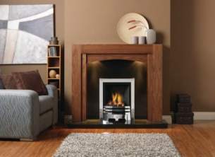 Katell Surrounds Hearths Mantels -  Katell Berlin 50 Inch Surrd Nat Oak Lights