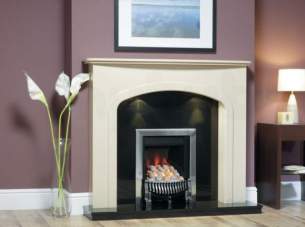 Katell Surrounds Hearths Mantels -  Katell Kelso 54 Inch Surrd Sandst Lights