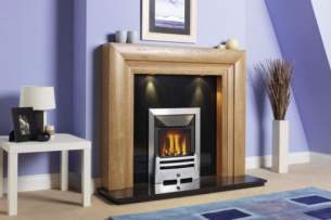 Katell Surrounds Hearths Mantels -  Katell Sieste 51 Inch Timber Blk Walnt Lghts