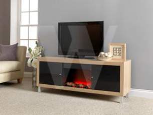 Katell Electric Suites -  Katell Media Unit 2kw Elec Fire Nat Oak