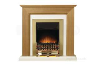 Valor Electric Fires -  Valor Carlton Longlite Suite Brass/oak