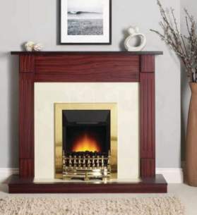 Valor Electric Fires -  Valor Durham Longlite Suite Brass/mahog