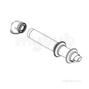 Ideal Logic Logic Plus Flues and Accessories -  Ideal Horizontal Flue Terminal 1000 Lg