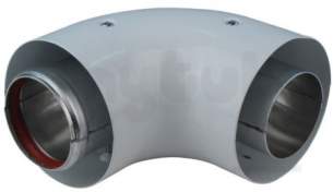 Vokera Domestic Gas Boilers -  Vokera Uni-flue 90 Degree Flue Bend 2359059