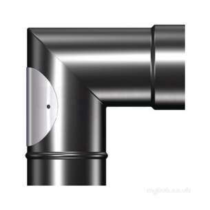 Flamco Brefco Supaflue Vit Enamel Flue -  Brefco Mt Blk 90 Bend With Door Ve 5