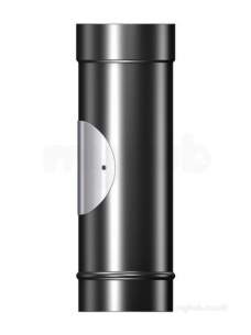 Flamco Brefco Supaflue Vit Enamel Flue -  Brefco Matt Blk Pipe And Door Ve 4 Inch X 4ft