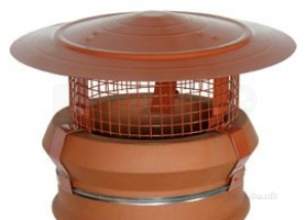 Flue Terminals and Cowls -  Midtec Bonnet Cowl Wth Mesh Brown Finish