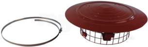 Flue Terminals and Cowls -  Midtec Bonnet Cowl Plus Mesh -sol Fuel-brown