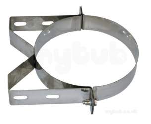 SFL Smw Sm Smz Chimney Flue -  Common Wall Band Stainless Steel 125mm Sm250andsmw