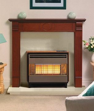 Robinson Willey Gas Fires and Wall Heaters -  Rob Willey Firegem Visa Deluxe Teak Ng