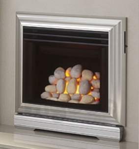 Valor Gas Fires and Wall Heaters -  Valor Icon 2 Pebble Gas Fire Ng Silver