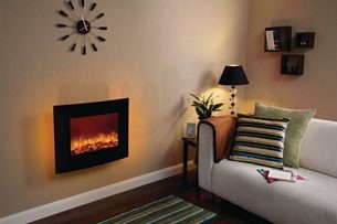 Be Modern Fires Gas and Electric -  Bm 25 Inch Quattro Wall Mount Fire-curved