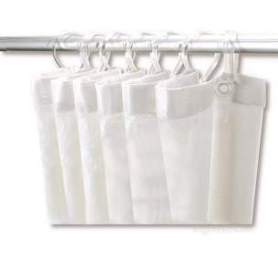 Delabie Showers -  Delabie Shower Curtain 0.9x2m White Pvc