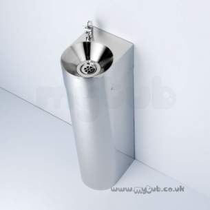 Armitage Shanks Commercial Sanitaryware -  Armitage Shanks Purita Fountain 23x30 Pol S/s And 700mm Ped S5442my