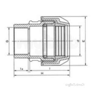 Plasson Agrifit -  Agrifit Fi Adaptor Bsp Thd 40-11/2 14030