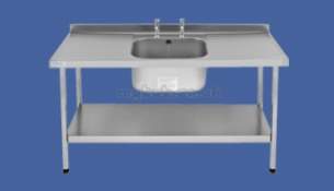 Sissons Stainless Steel Products -  E20604d 1500 X 600 Sbdd Mini Cat Sink Ss