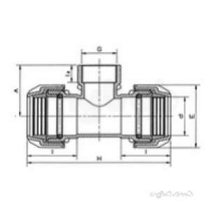 Plasson Agrifit -  Agrifit Tee Thd Offtake Fi 40-11/2 Inch -40