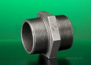 Crane Export Galvanised Malleable -  Crane Galvanised Malleable Hex Nipple 144g 2 Exp 0cc01151x