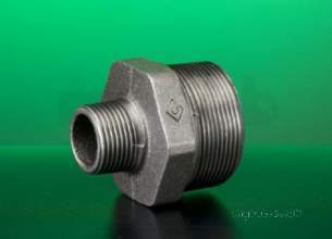 Crane Galvanised Malleable Large -  Crane Galvanised Malleable Hex Nipple-145g 1 1/2 X 1 1/4 0cc01203s