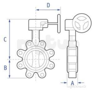 Pegler Butterfly Valves -  Pegler V905g Lugged Butterfly Valve 600