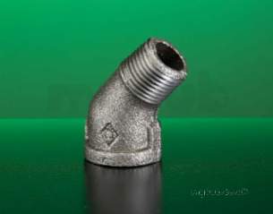 Crane Export Galvanised Malleable -  Crane Galvanised Malleable 45 Deg M And F Elbow-156g 1 1/2 Exp 0cc02821t