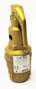 Nabic Safety Valves -  Nabic Safety Valve Fig 542 20mm 3.4 Bar